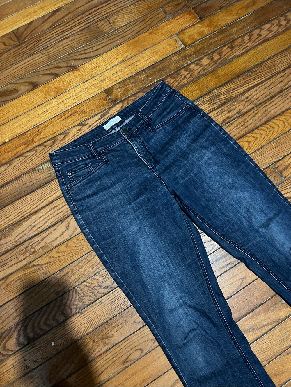 J. Jill Dark bootcut Blue Flare Jeans size 10 - Picture 3 of 6